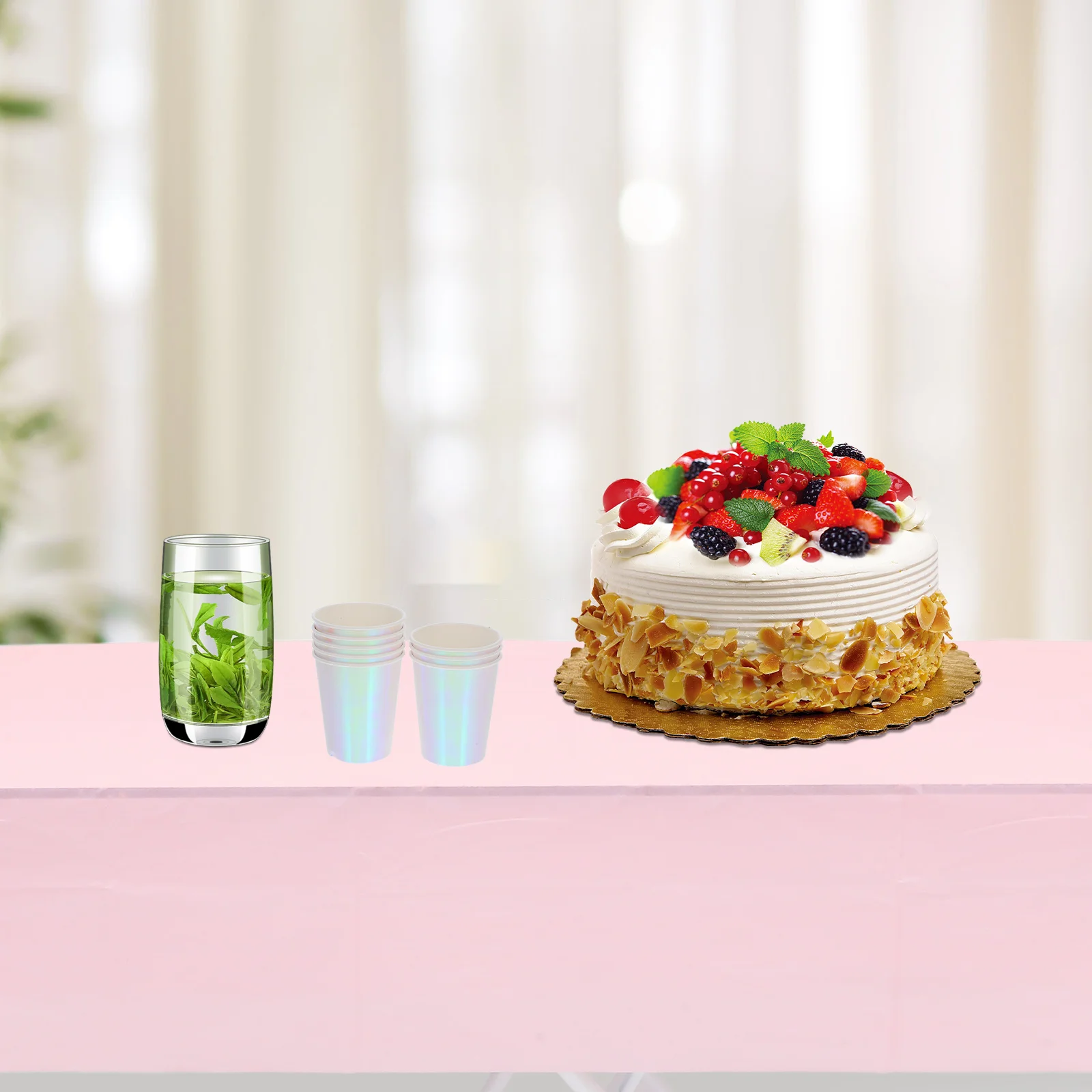 

Snowflake Party Tableware Set Winter Snow Themed Disposable Paper Plates Cups Napkins Tablecloth Forks Spoons Christmas Wedding