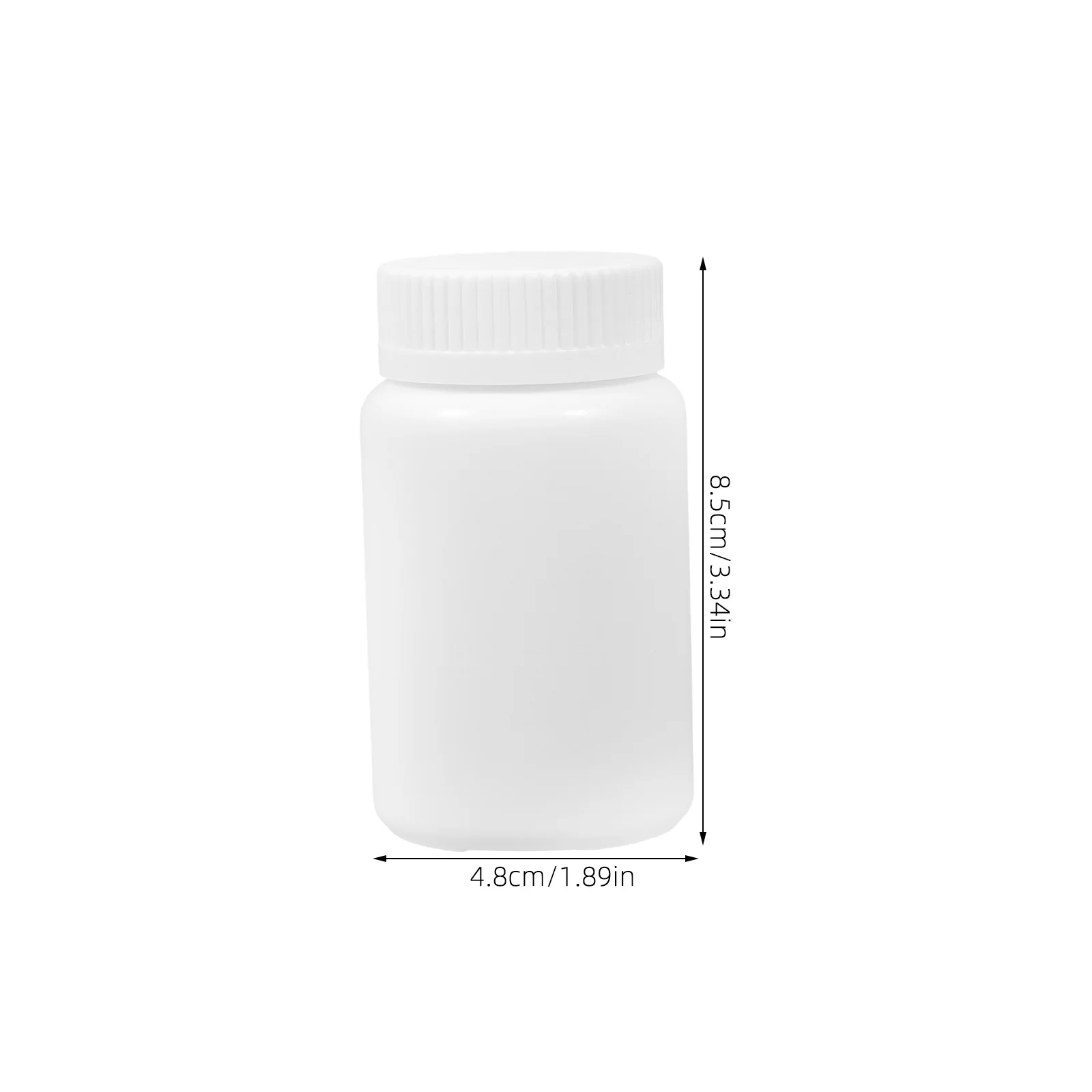 20Pcs Medicine Bottles 100ml White Plastic Airtight Screw Cap Portable Dispenser for Pills Capsules Travel Use