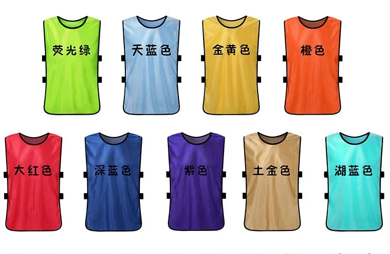 10 PCS Soccer Pinnies Quick Drying Football Team Jerseys Training Numbered Bibs Practice Sport Vest Basketball Training Tank Top