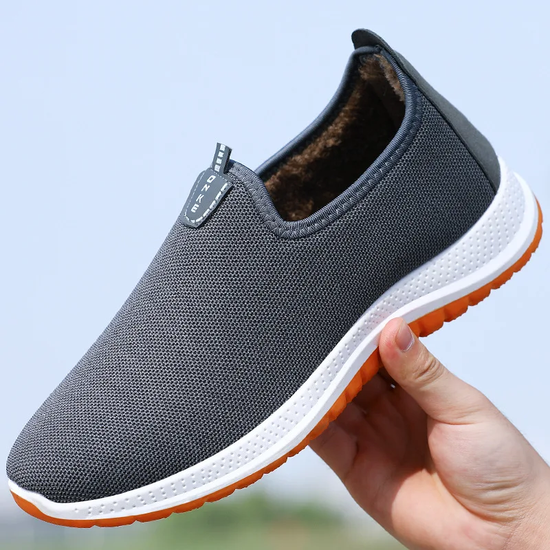 Winter 2023 New Thickened Dad Cotton Shoes for Men, Middle and Elderly, Breathable and Warm