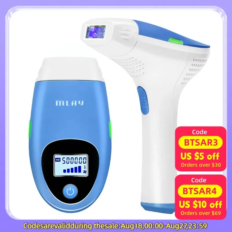 เลเซอร์กำจัดขน Mlay T3 IPL เลเซอร์กำจัดขน Photoepilator เลเซอร์เครื่อง Professional เครื่องกำจัดขนผู้หญิงบิกินี่อุปกรณ์กำจัดขน Face มาเลย์ T3