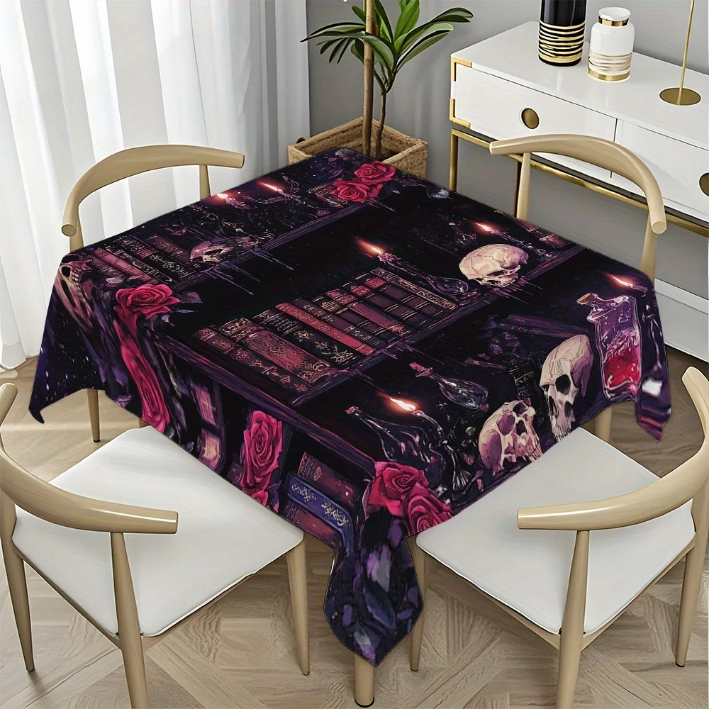 A single-cardboard-themed tablecloth with a skeleton design, perfect for your kitchen.zyc