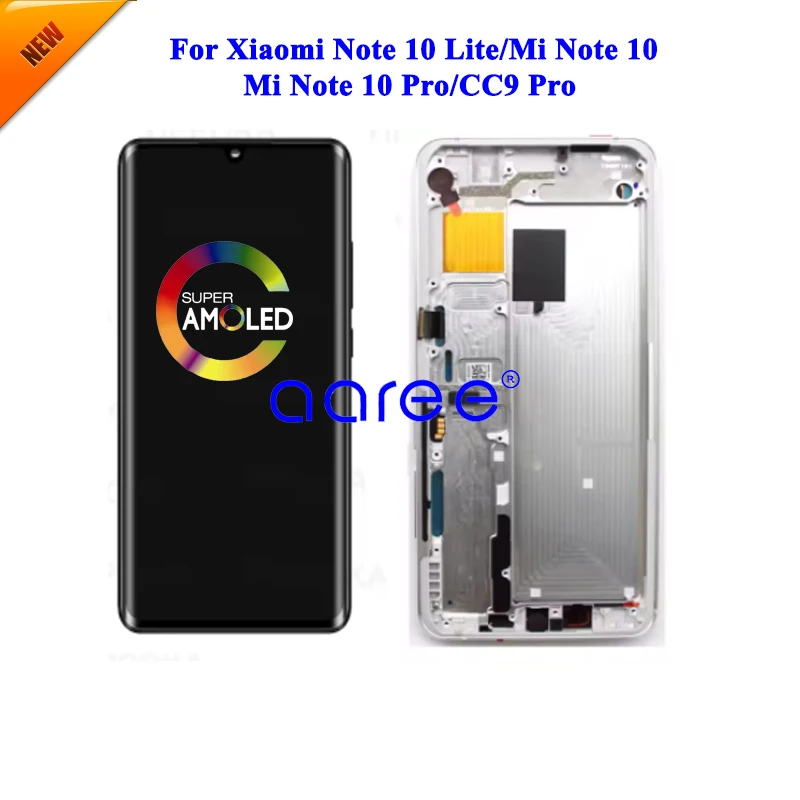 AMOLED LCD Display Original For Xiaomi Mi Note 10 Lite LCD For Xiaomi Mi note 10 LCD Display LCD Screen Touch Digitizer Assembly