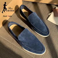 2025 New Summer Casual Flat Shoes Slip-on Men Driving Shoes Suede Daily Laightweight Leisure Shoes Man's Loafers Plus Size 48