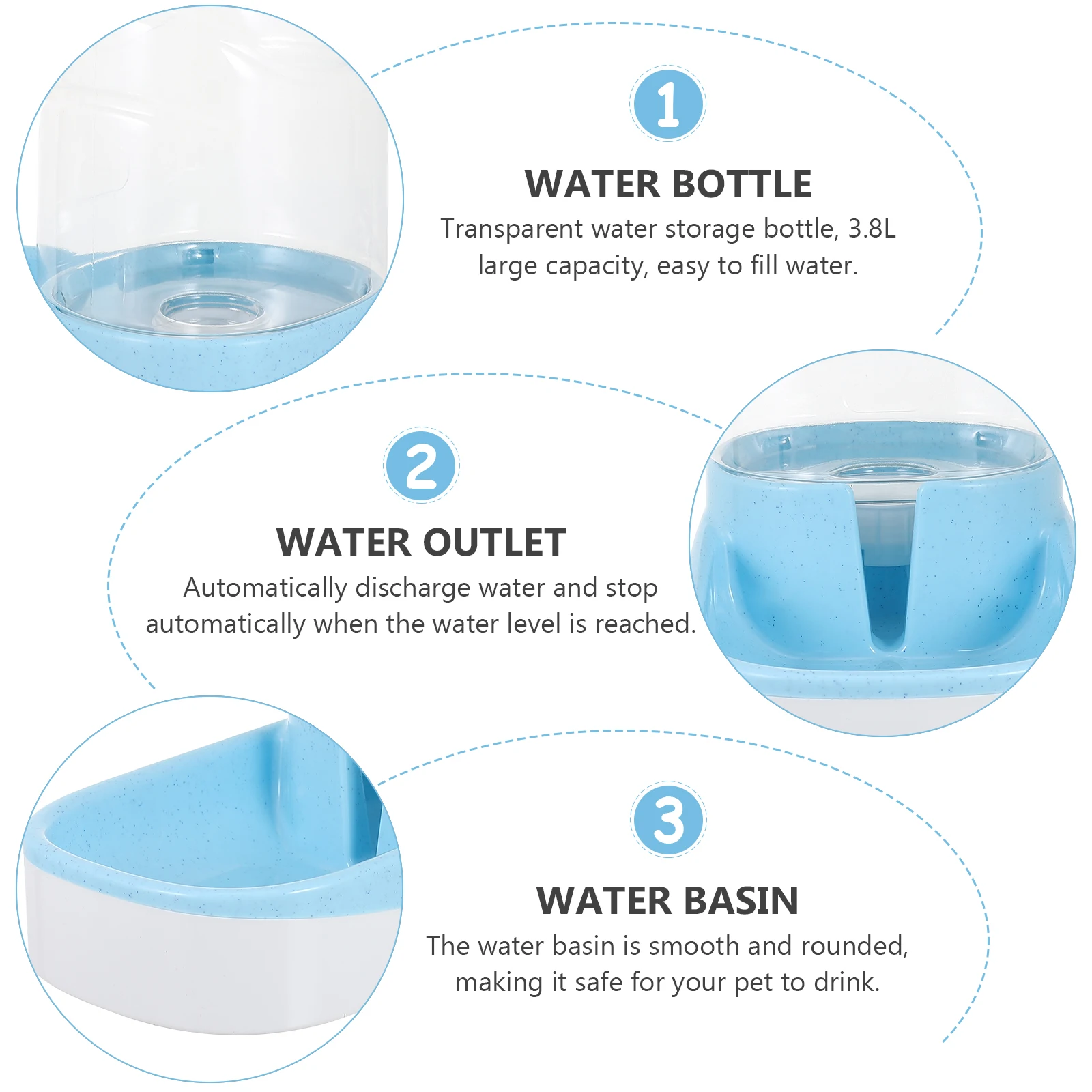 

Automatic For Cats Dogs Self-Filling Dispenser Easy Clean Durable Drinking Feeder Bowl Pet Water Container Dog Water Bowl Pet