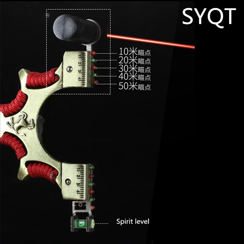 Laser aiming slingshot High precision sling Outdoor Laser Shooting Absorbable Steel Ball Launcher Flat rubber Band Connection