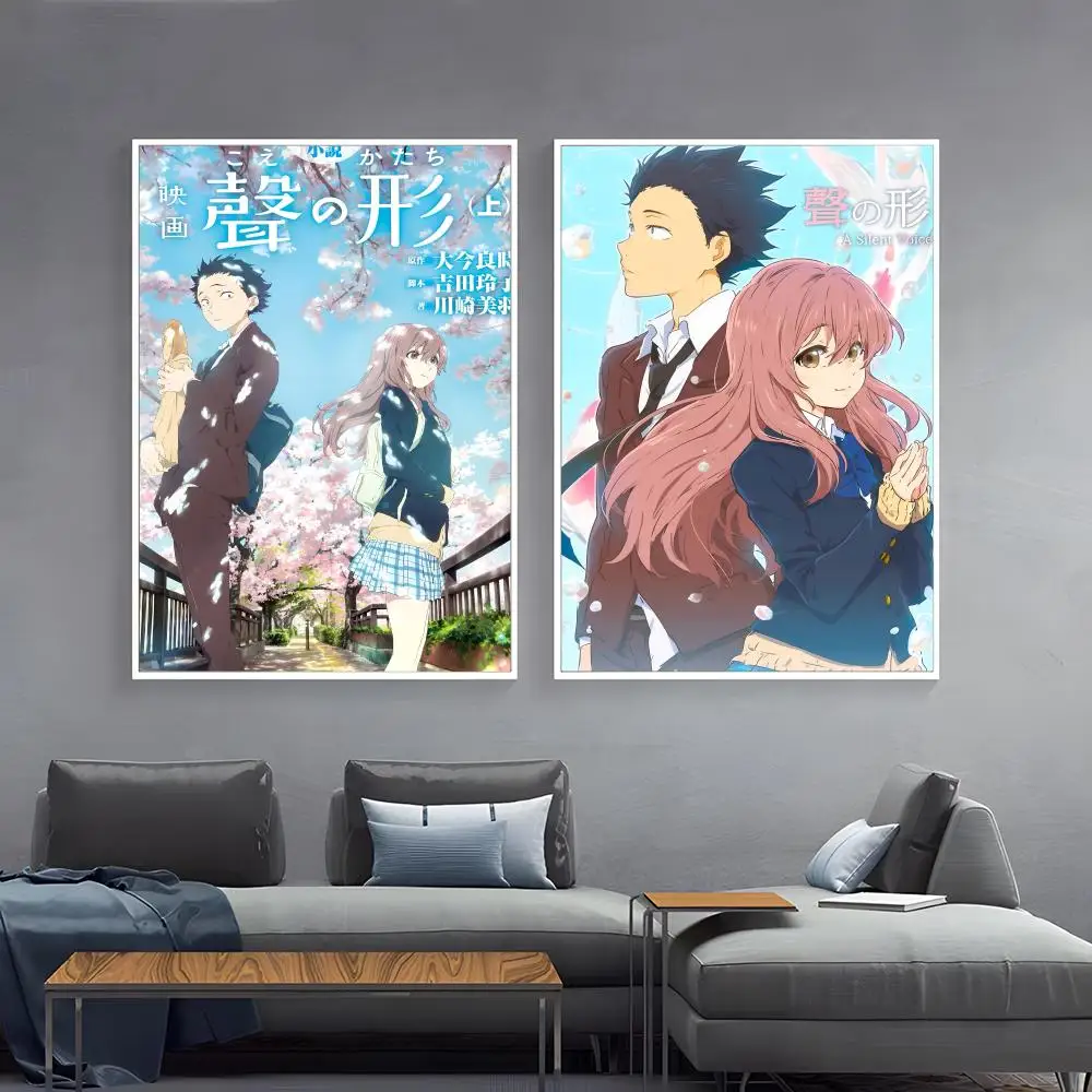 A Silent Voice Movie Poster Paper Print Home Living Room Bedroom Entrance Bar Cafe Art Painting Decoration