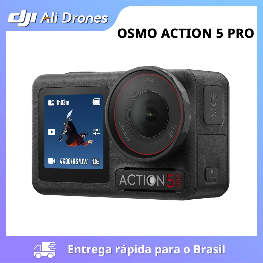 كاميرا DJI Osmo Action 5 pro بمستشعر 1/1.3 بوصة، عمر بطارية ممتد لمدة 4 ساعات، علامة تجارية أصلية جديدة في المخزون