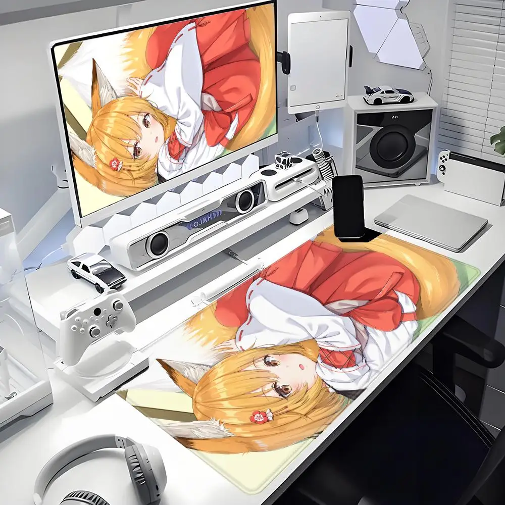 

The Helpful Fox Senko-san Mouse Pad Gamer Rgb Desk Mat Back Light Led Mousepad Setup Gaming Deskmat Big Mousepad Backlight