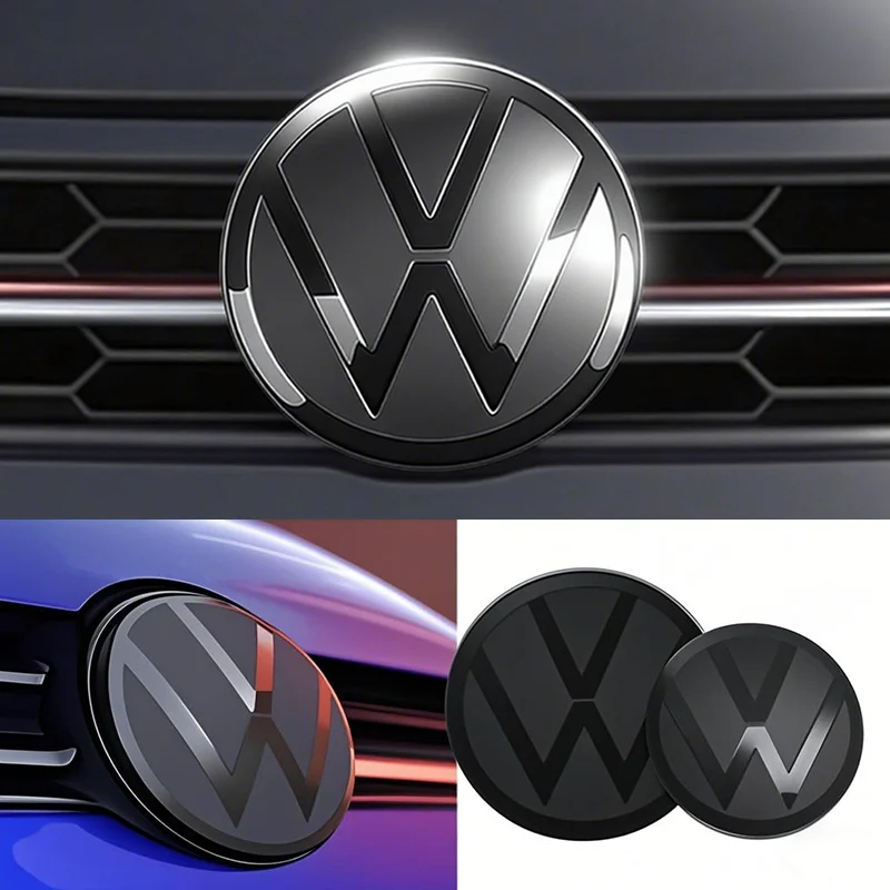 Car Front Bonnet Grill Badge Cover Trunk Lid Emblem Sticker For VW GTI Polo Golf MK6 7 8 Passat B6 Tiguan CC T-ROC Arteon Jetta