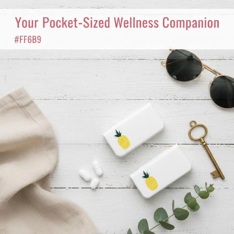 3-Compartment Portable Pill Box with Sealed Lid for Travel & Daily Medicine