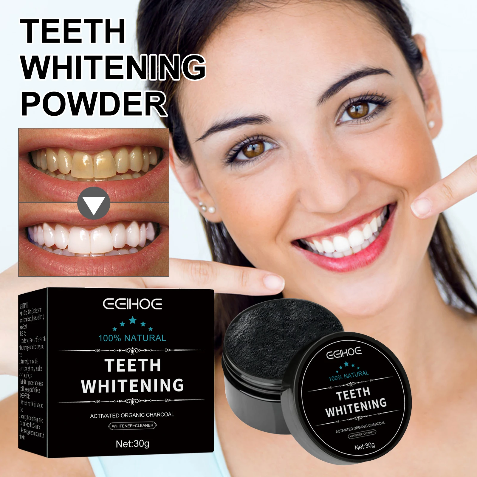 5-Day Teeth Brightening Powder Removes Yellow Teeth Stains Oral Hygiene Cleanses Fresh Bad Breath Dental Care Products