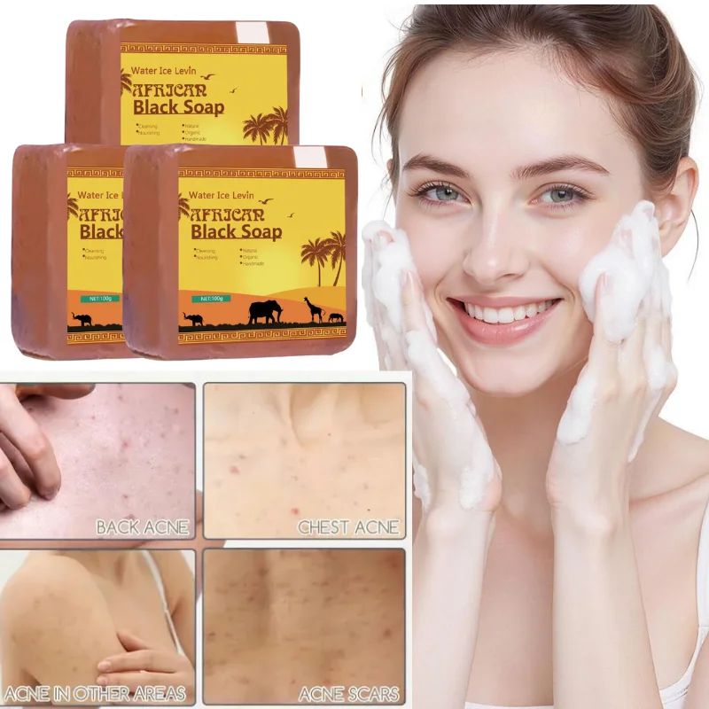 

1/3/5/10PCS African Black Soap Remove Dirt Control Pore Whitening Body Nourishing Soap Deeping Cleaning Moisturizing Soap Bar