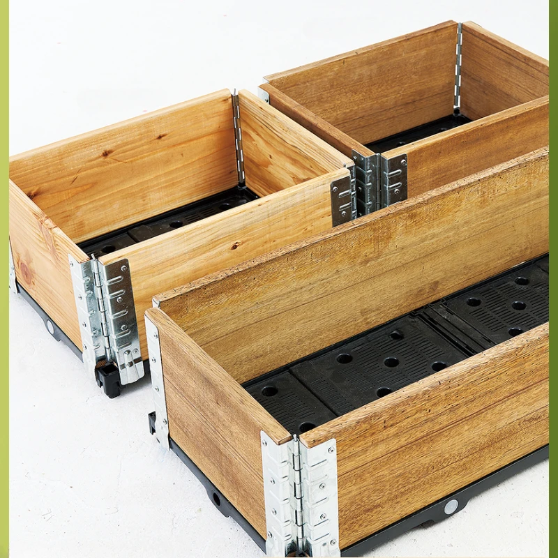 

Anti-corrosive wood flower box, special box for growing vegetables, one-meter vegetable garden vegetable planting box