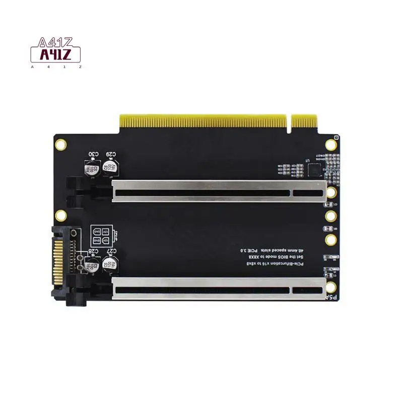 

A41Z-PCIE 3.0 X16 Карта расширения от 1 до 2, разделенная карта Gen3 Pcie X16 до X8X8 40,4 мм, слоты с интервалом SATA Pcie, повышенная версия
