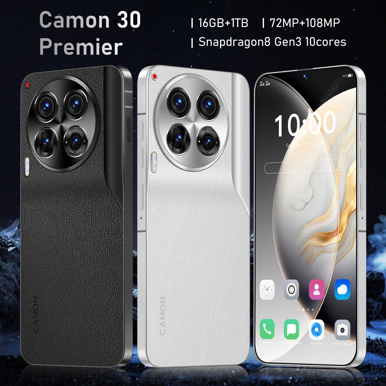 

【World premiere】Camon 30 Premier 5G Smartphone 7.38'' HD+ IPS 120Hz Display 108MP 16GB+1TB Android 14 Mobile Phone Celulares