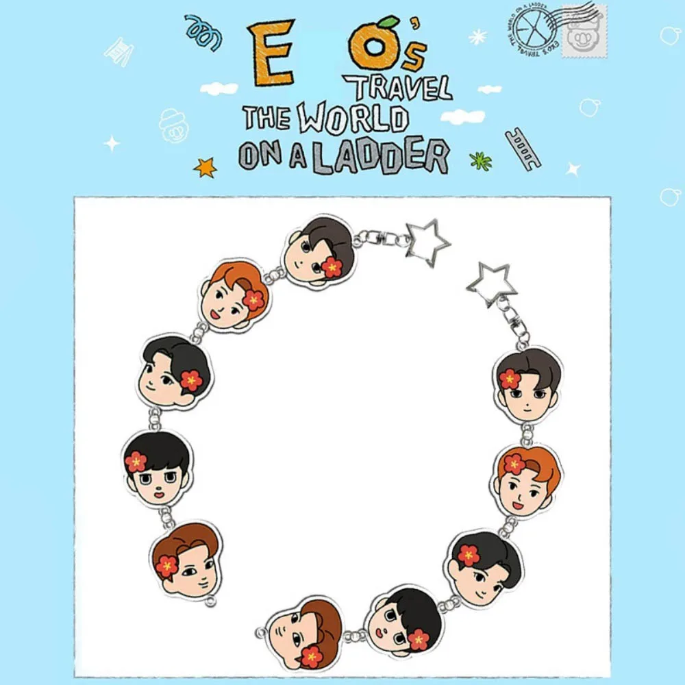 Llavero de acrílico de Chanyeol y SeHun de Idol, de la serie Variety Show Periphery, con diseño de D.O, SUHO, KAI, Travel The World, de dibujos animados, colgante para bolso, regalo para fans.