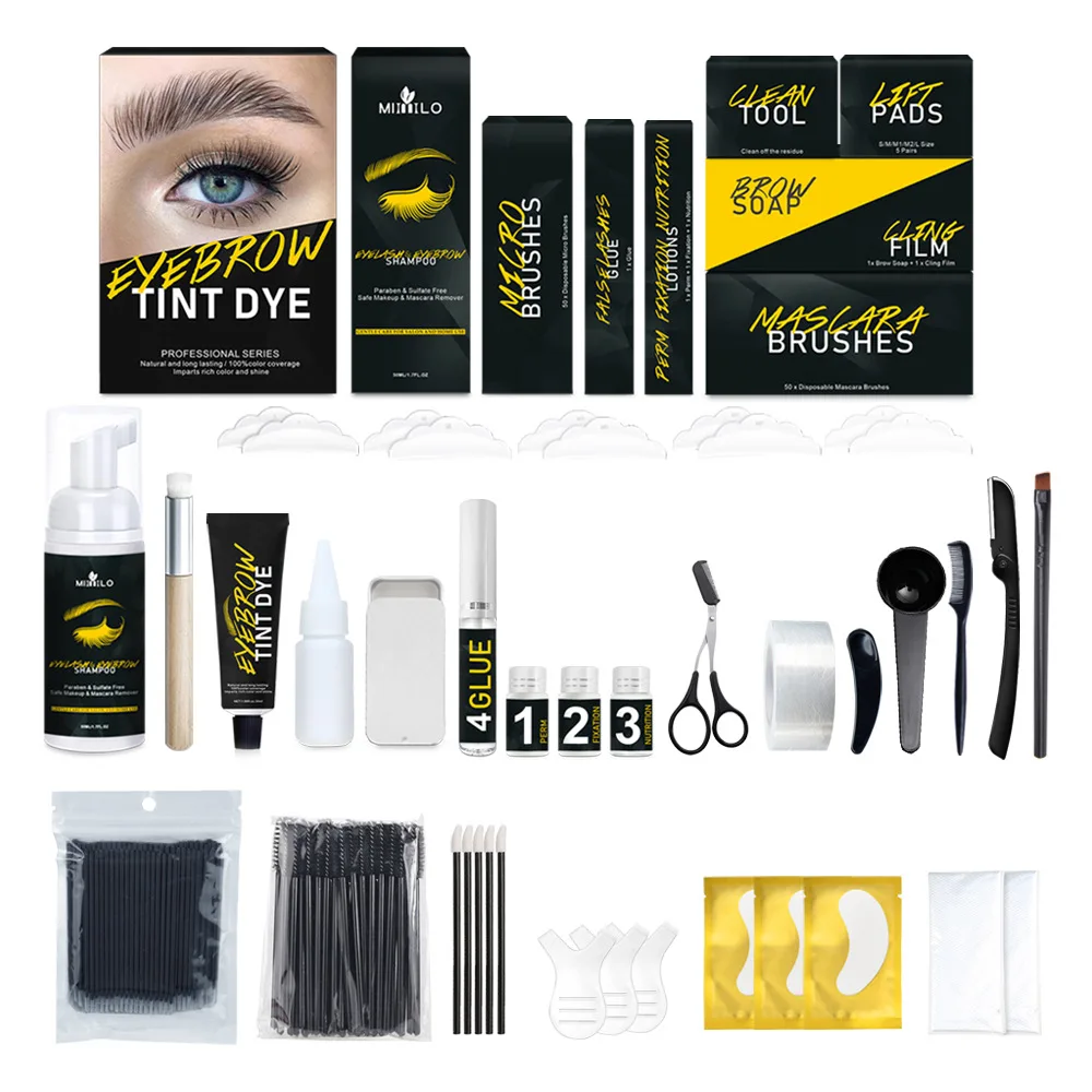 2-in-1 wimperlift en wenkbrauwlamineringsset Direct vollere wimpers Lash Salon-effect Gelamineerde wimpers Langdurige liftkit