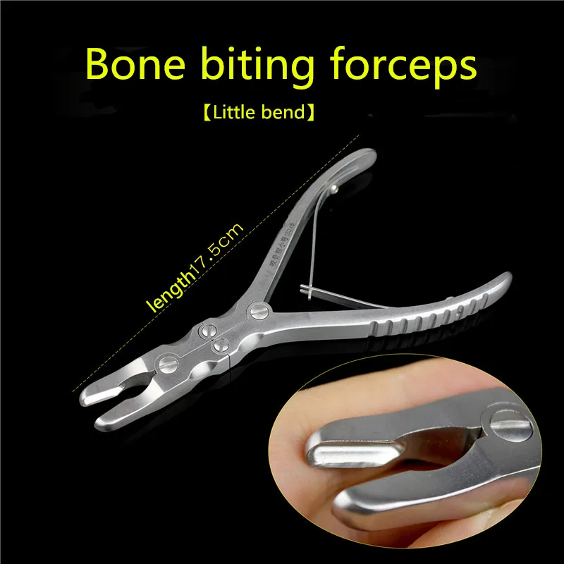 Orthopedic instrument medical double joint bone biting forceps  straight curved head olecranon Pliers cutter scissor osteotomy