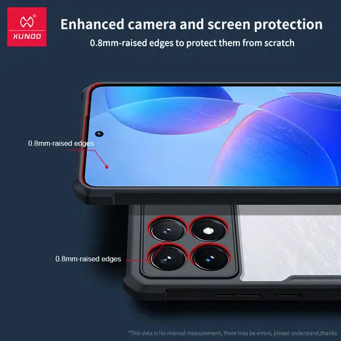 POCO X6 POCO X6 Pro 5G केस के लिए Xundd, एयरबैग शॉकप्रूफ शेल, कैमरा प्रोटेक्शन ऐक्रेलिक और TPU एंटी-फिंगरप्रिंट बैक क्लियर कवर 8 best sales केस x6 प्रो - №7