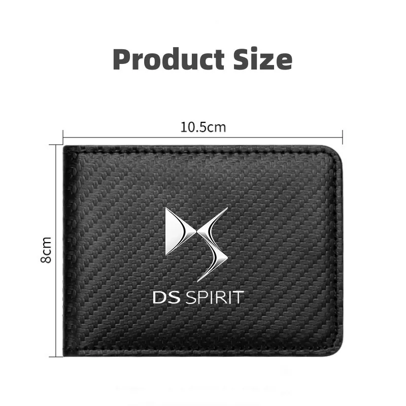 Carbon Fiber Wallets Business Credit Card/ID Holders Driver License Holder for DS SPIRIT DS3 DS4 DS4S DS5 DS 5L Auto Accessories