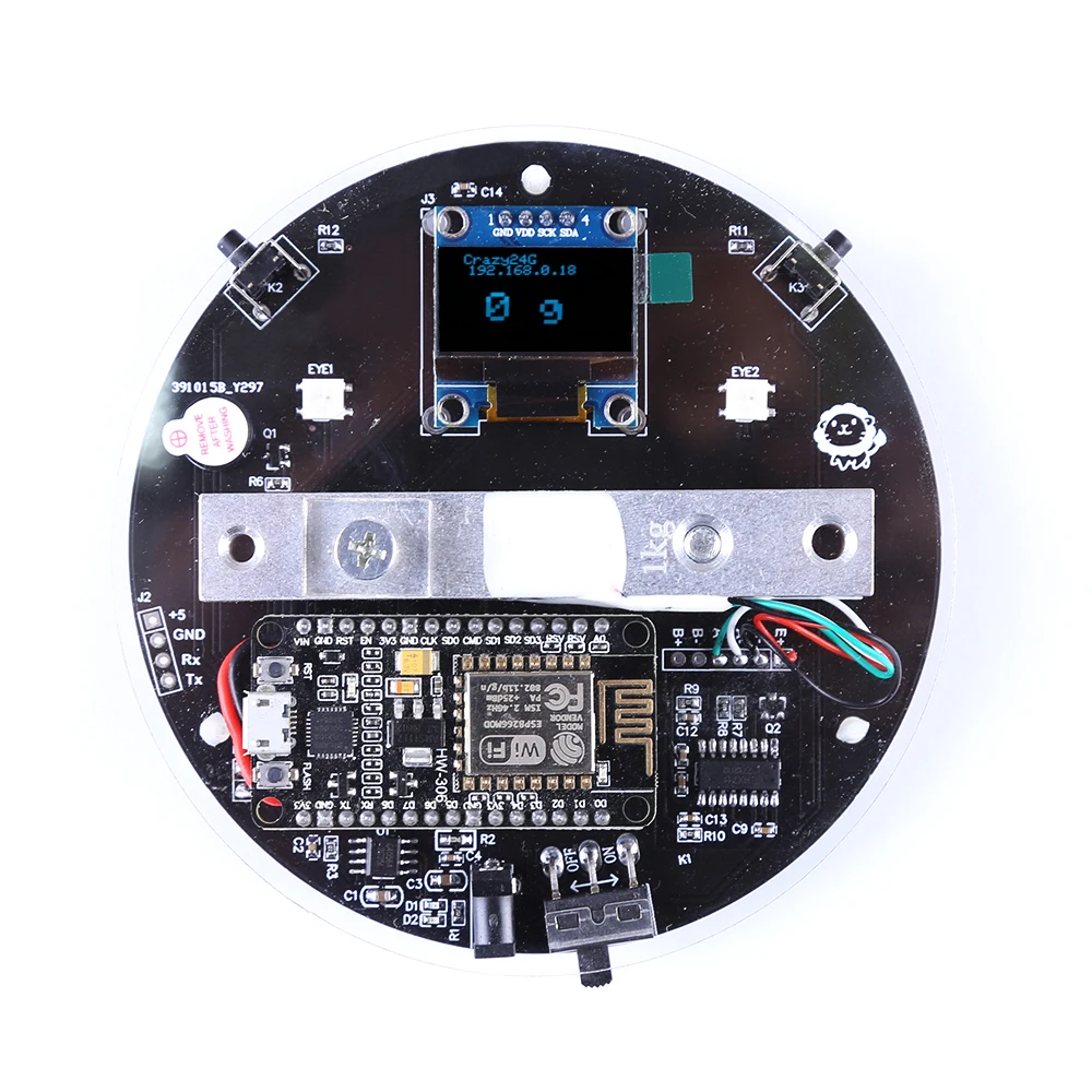 Escala Kit Diy Para arduino Nodemcu ESP8266 HX711 AD Módulo Peso Sensor Escala Eletrônica Open Source