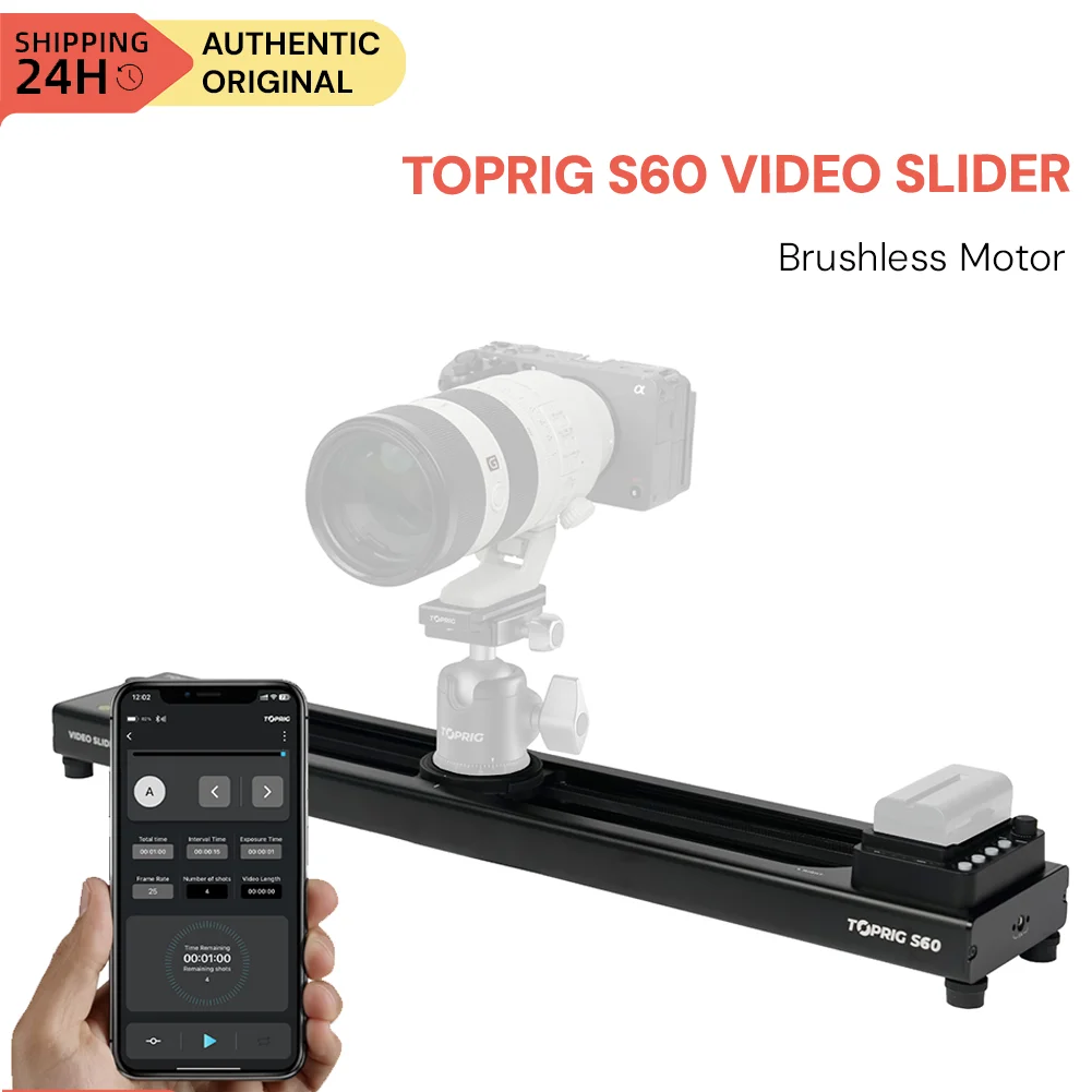 

Accsoon TOPRIG S40 S60 Professional Electric Camera Slider for DSLR, Motorized Video Track Rail Bluetooth App remote control