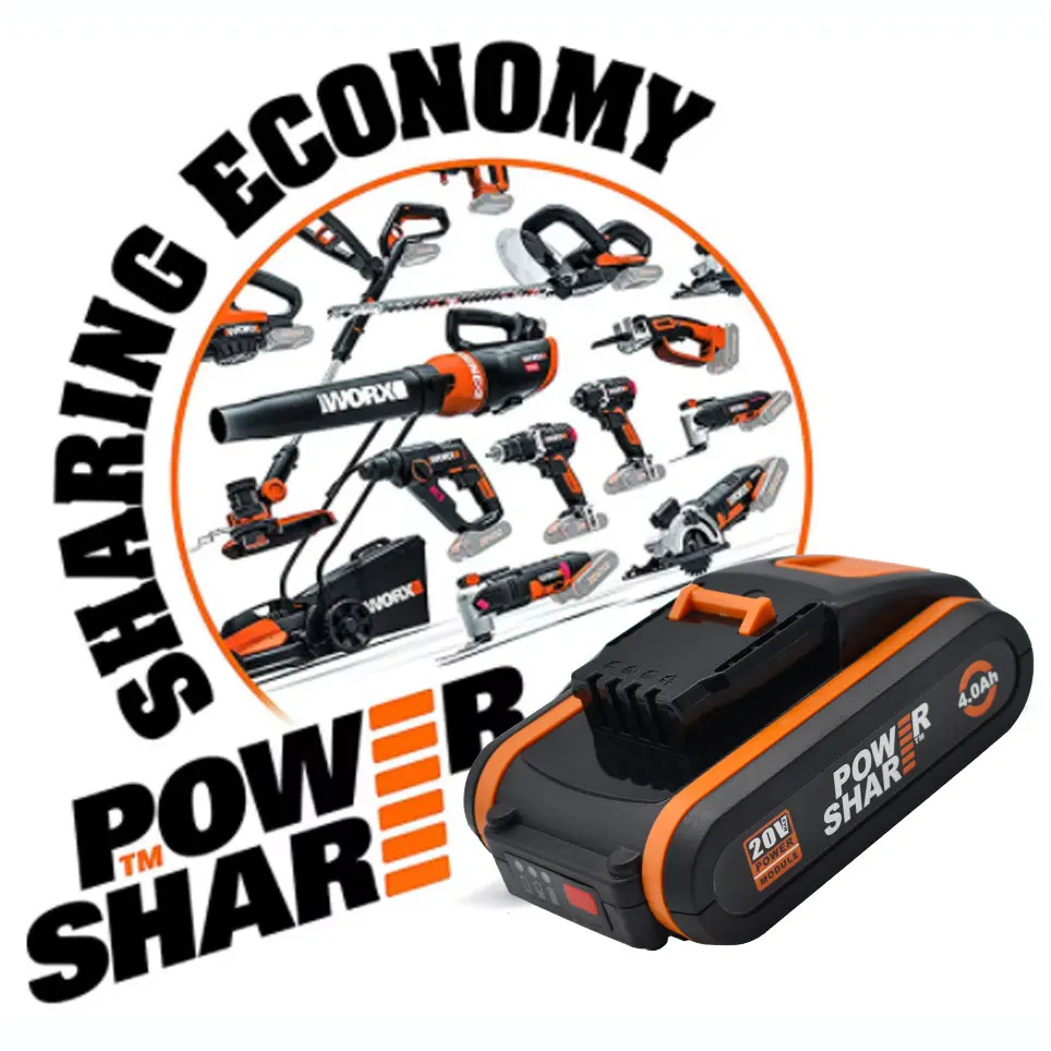 Worx 20V Lithium battery 4.0Ah Rechargeable WA3551 WA3553 WA3553.1 WA3570 for All WORX Electric and Garden Tools