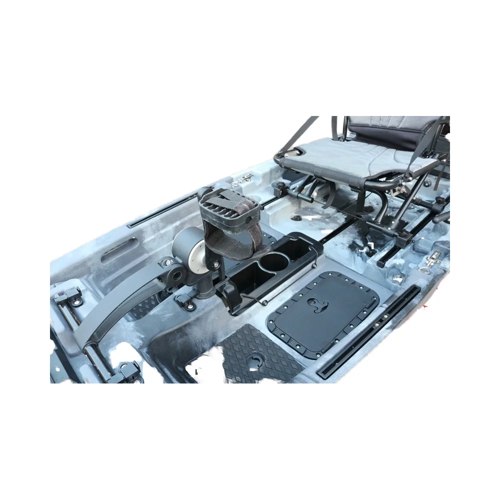 Material de casco de HDPE para kayak marino con pedal Modular para una sola persona de 9,3 pies con hélice para pescar ríos