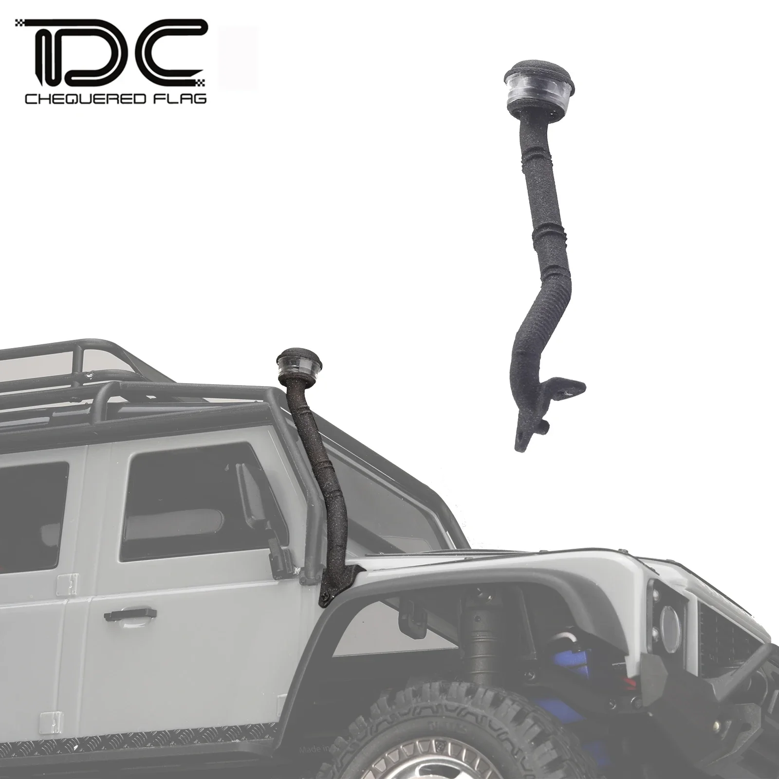 DC 1/18 Wading Throat Snokle Hose Nylon High-flow Engine Air for TRX4M Defender D110 D90 RC Crawler Body Upgrades Parts