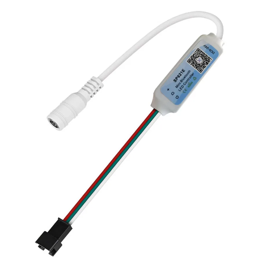 SP621E Bluetooth-compatible mini LED controller APP control DC5-24V For WS2812 WS2811 RGB Dream full color LED strip