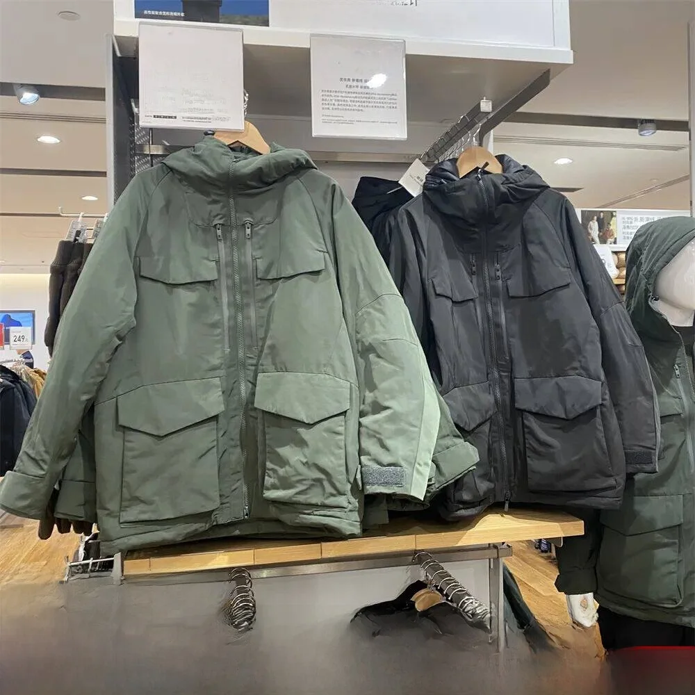 

High-End Taped Zipper down Jaet Loose Fit Warm Cold Resistant Men's Women'S Order Faion Workwear Sle Thiened