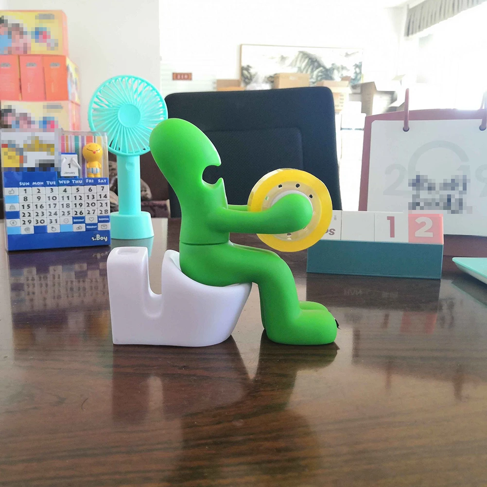 Tape for School Little Men Supplies Textured Paper Creative Dispenser Seat Office