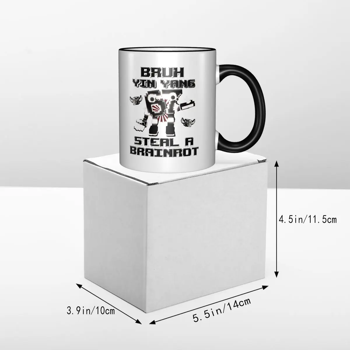 Bruh Yin Yang 67 Six Seven 6-7 Funny Brainrot Steal A Brainrot Mugs Kawaii Tea Cup Gifts For Kids Adult 5