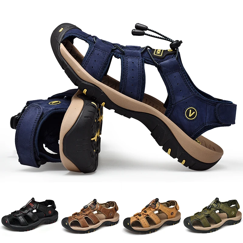 Men's Support Sandals: Sport Sandals,Athletic, Outdoor, Quick-Dry Mesh, Closed Toe, Lightweight, Comfortable Water Shoes