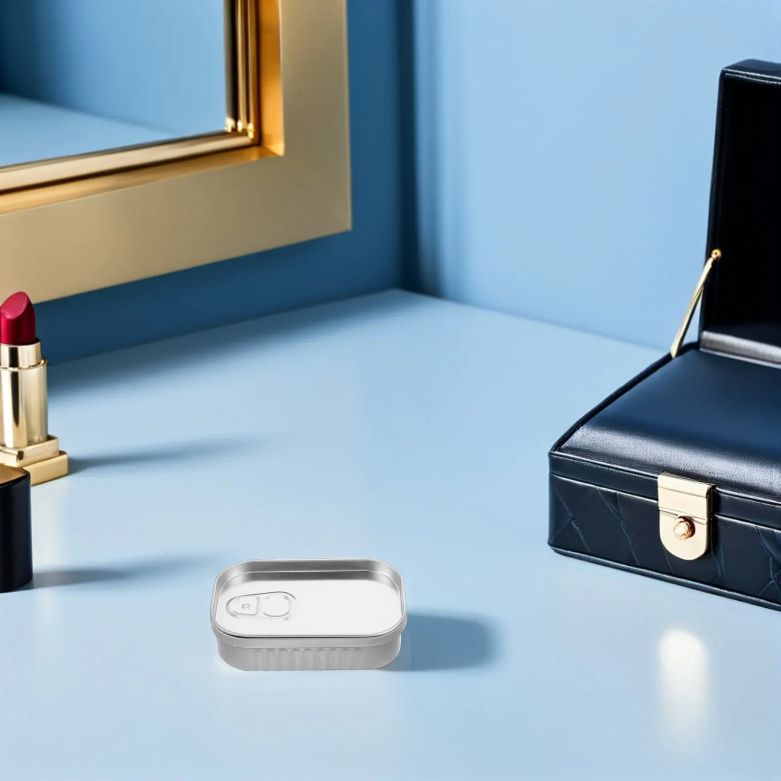 

5Pcs Small Metal Tin Box Rectangular Jewelry Organizer with Lid Compact Storage Case for Earrings Necklace Jewelry Trinket