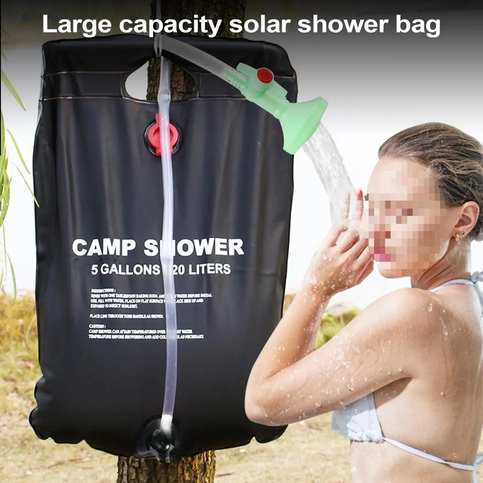 Outdoor Shower Bag Camping Water Bladder Solar Heater Camping Gear Foldable Portable Shower Bag Hot Water Bottle for Showering