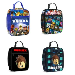 The New ROBLOX Game Peripheral Two-dimensional Lunch Bag Primary and Secondary School Children Animation Ice Bag Box Lunch Bag