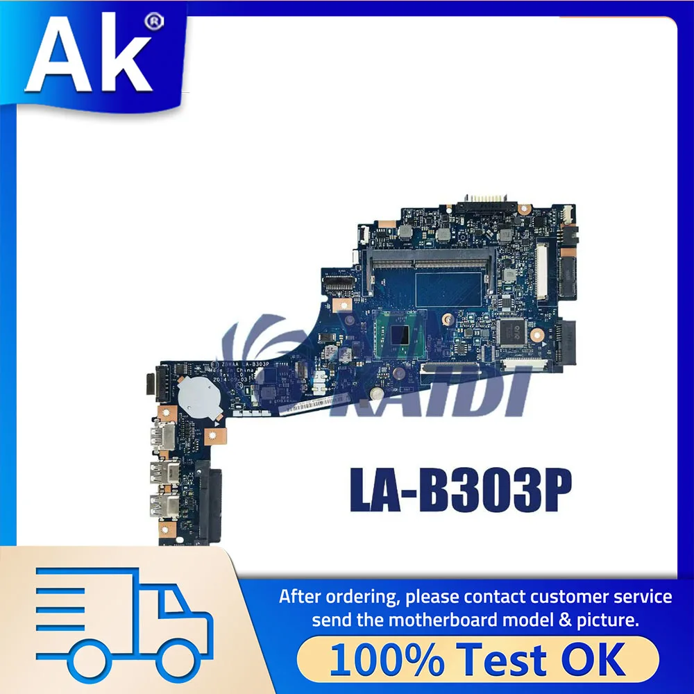 Notebook Mainboard For Toshiba Satellite LA-B303P C50-B C55-B K000891580 Laptop Motherboard N3540 CPU 100% Test OK