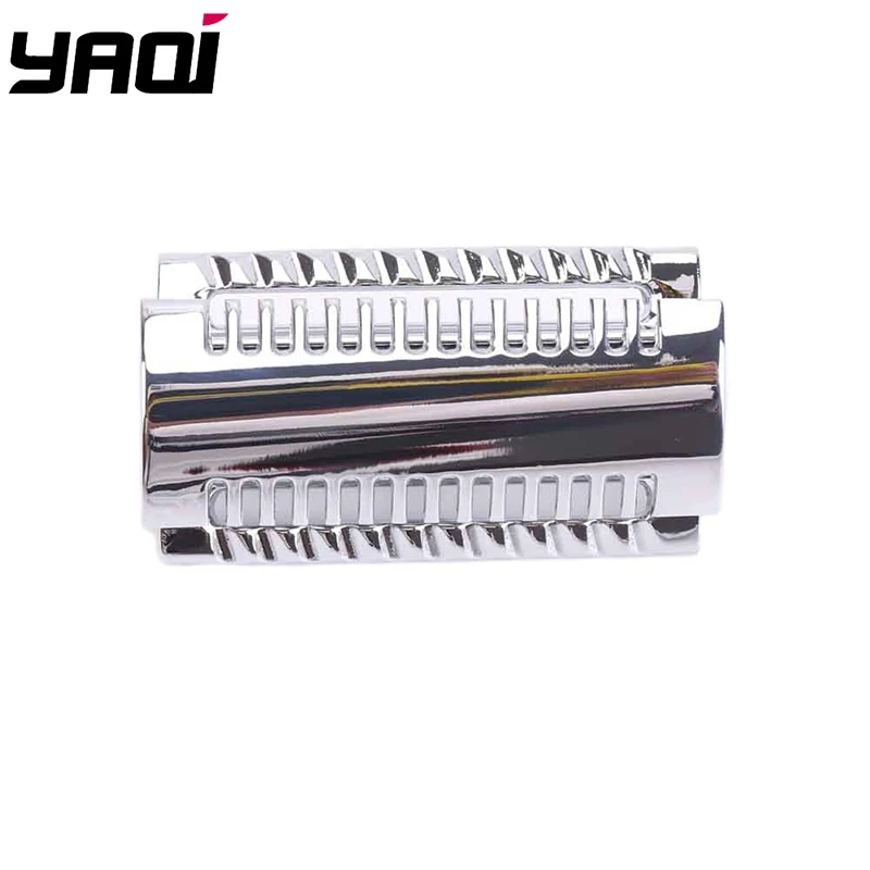 

New 2026 YAQI Razor Stainless Steel Top Aggressive Chrome Color Double-edged Mens Slant Safety Razor Head Replacement Accessory