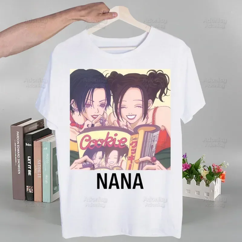 

Black Stones NANA Osaki Japanese T-Shirt Men Unisex Cartoon Design Men Tee Shirt Homme Summer Tops Short Sleeve