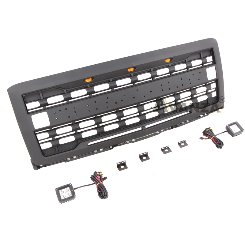 Front Grille With Side Light Fits For Silverado Chevrolet 2014-2015 Racing Grill