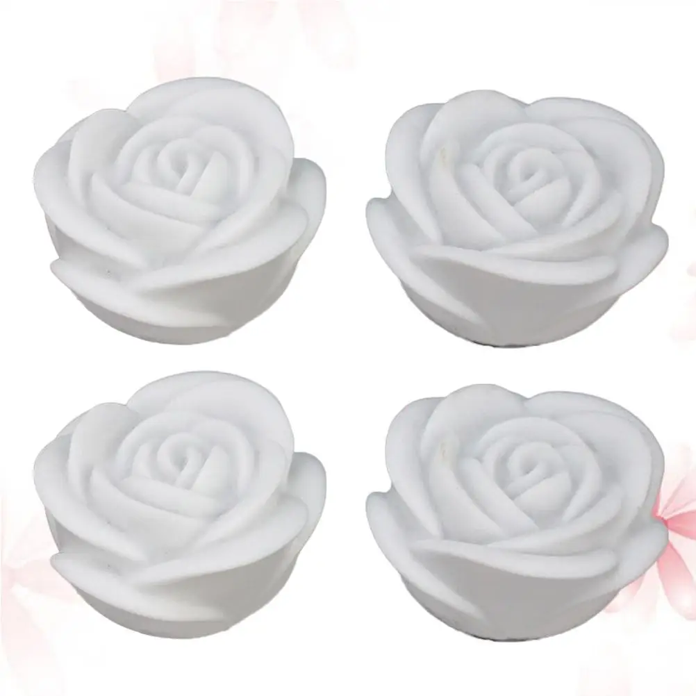 

Rose Lantern 4 Pcs Colorful Lights C le Romantic Artificial Night Light Gifts Bedroom Valentine Present