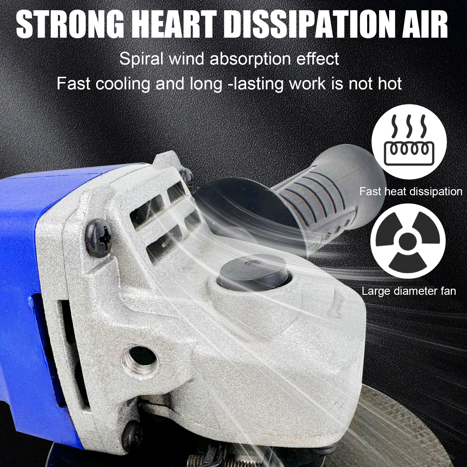 Electric Angle Grinder 115mm Brushless Mini Angle Grinder Corded Grinder Tool,Great for Sanding Cutting,Grinding,Polishing