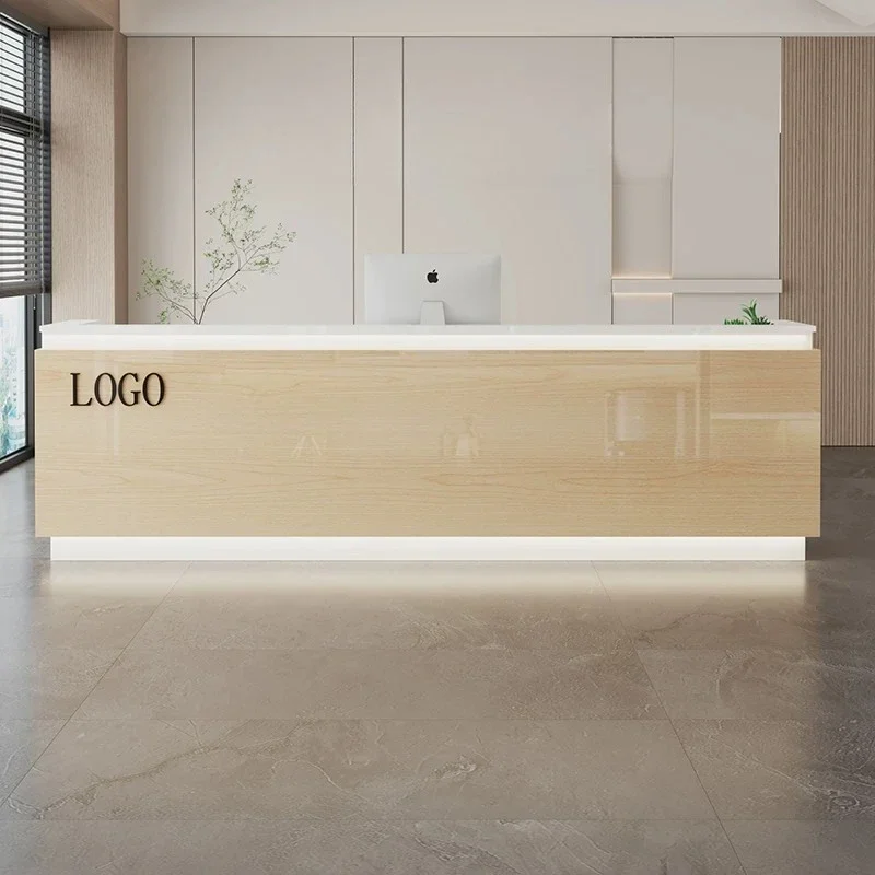 Modern Office Reception Desk Aesthetic Luxury Salon Reception Desk Vintage Beauty Nordic Trendy Bancone Commercial Furniture