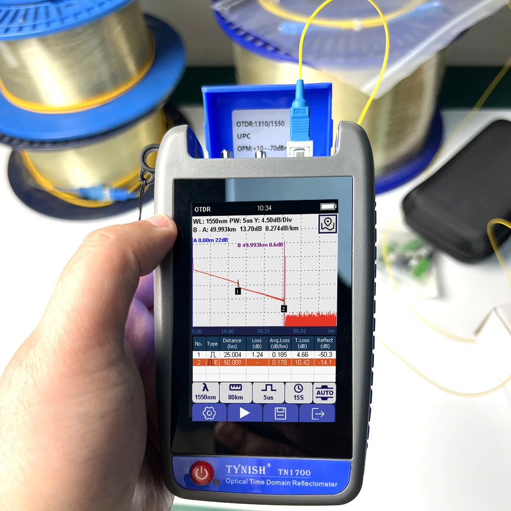 TN1700 pro OTDR Fiber Tester 2025 Event Map Optical Power Meter Light Source OLS VFL SC for Optical Network Testing image 3