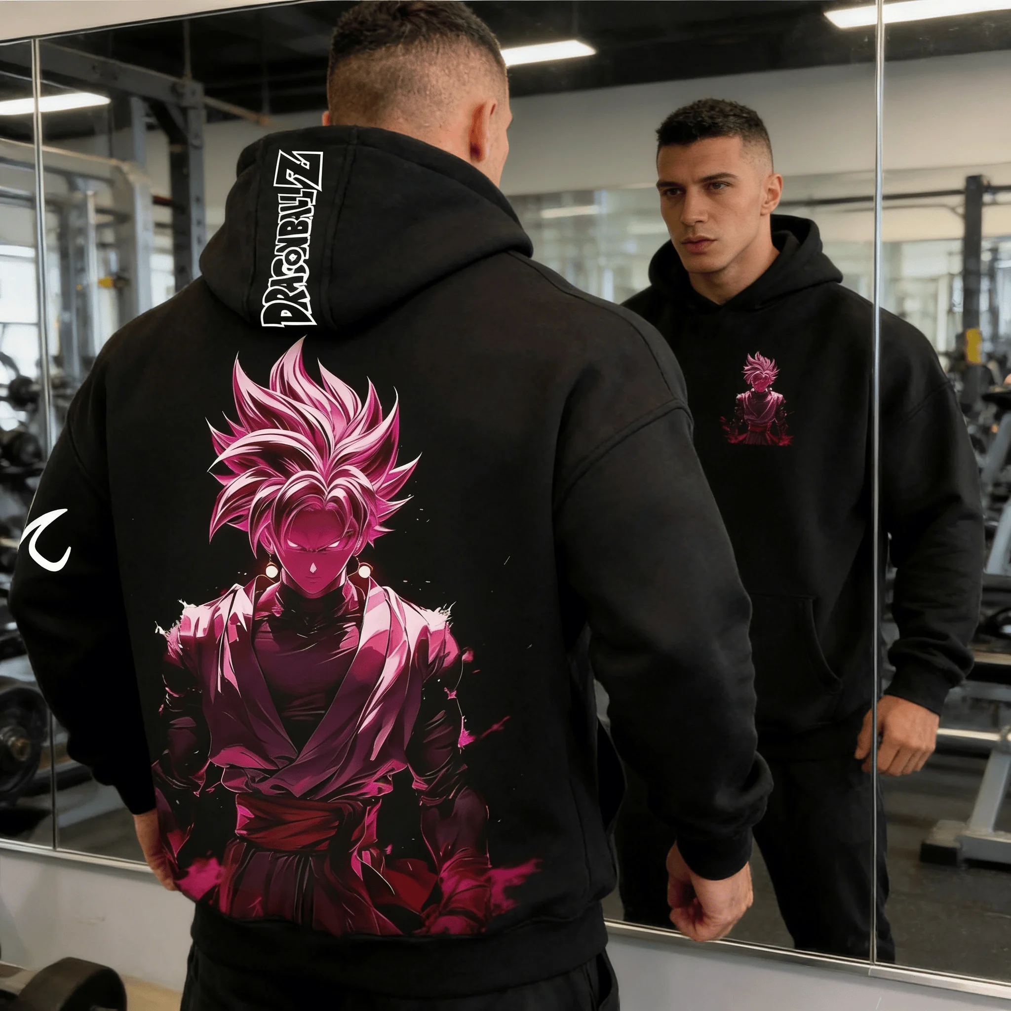 Neuer Dragon Ball Kid Goku Goku Black Vegito Anime-Print Hoodie für Herren, Übergroße Lässige Oberteile, Weiche Warme Paar-Kleidung für Frauen und Männer