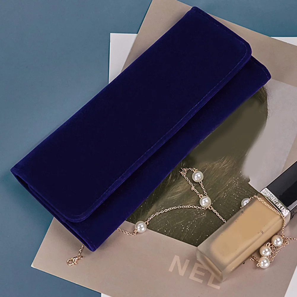 

Suede Fabric Jewelry Storage Box Compact Design for Necklace Ring Earrings Wrist Chains Portable Travel Organizer Pouch