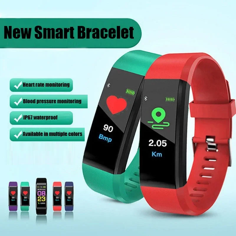 115Plus Smart Bracelet Sports Pedometer Watch Fitness Heart Rate Tracker Smart Band