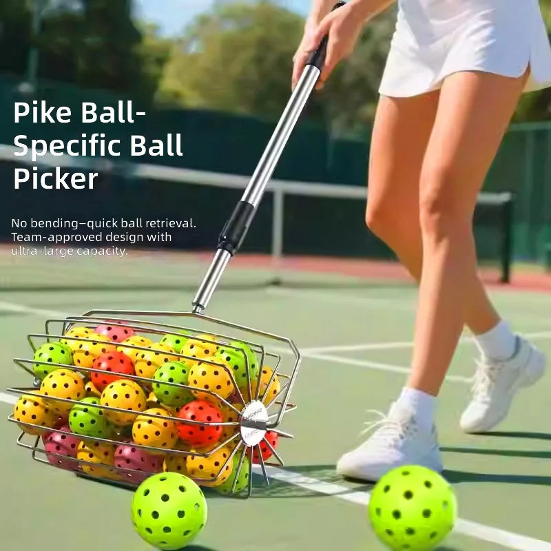 New Pickleball-specific Ball Retriever 50-75 cm Telescoping Rodquickly Picks Balls Effortlessly Collects Them Portable
